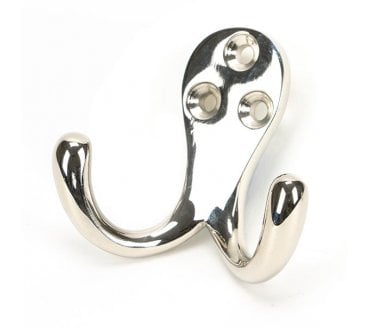From The Anvil Polished Nickel Celtic Double Robe Hook
