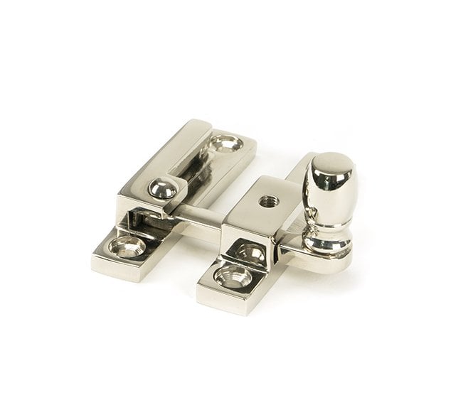 From The Anvil Polished Nickel Mushroom Quadrant Fastener - Narrow