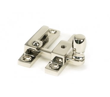 From The Anvil Polished Nickel Mushroom Quadrant Fastener - Narrow
