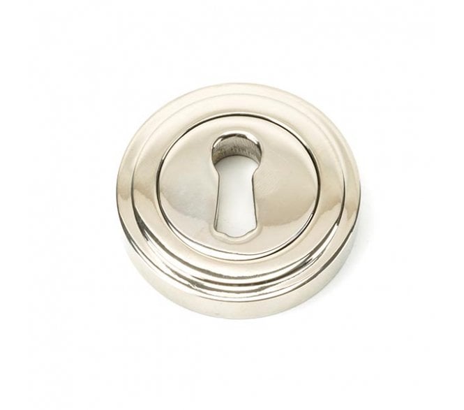 From The Anvil Polished Nickel Round Escutcheon (Art Deco)
