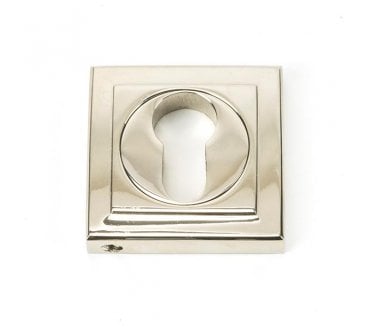 From The Anvil Polished Nickel Round Euro Escutcheon (Square)