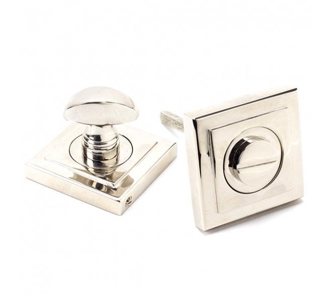 From The Anvil Polished Nickel Round Thumbturn Set (Square)