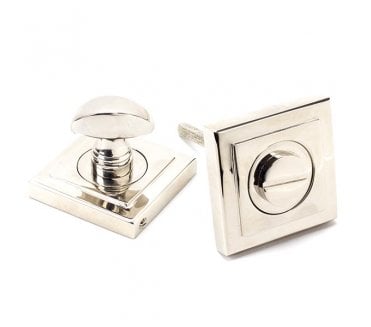 From The Anvil Polished Nickel Round Thumbturn Set (Square)