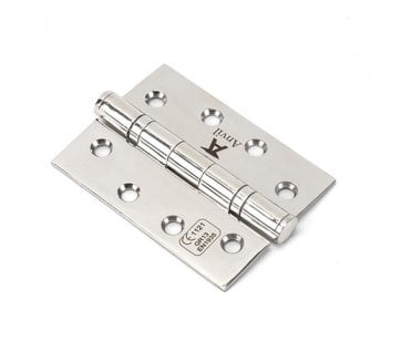 From The Anvil Polished SS 102mm Ball Bearing Butt Hinge (Pair)