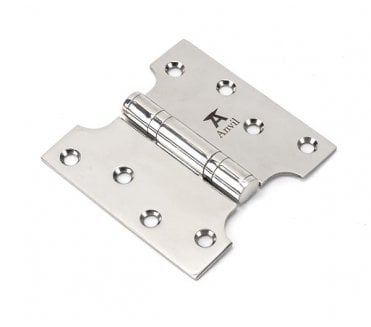 From The Anvil Polished SS 102x50x102mm Parliament Hinge (Pair)