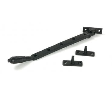 From The Anvil Reeded Casement Window Stay - Matt Black
