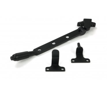 From The Anvil Reeded Casement Window Stay (Steel Window) - Black