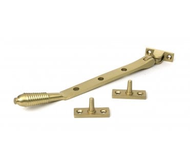 From The Anvil Reeded Casement Window Stays - Satin Brass