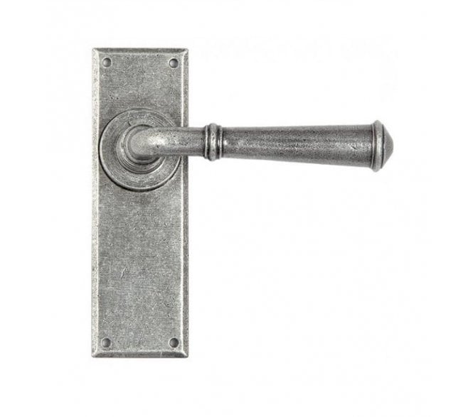 From The Anvil Regency Door Handles on Backplate - Pewter