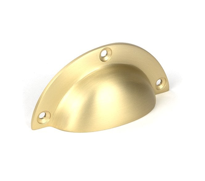 From The Anvil Satin Brass 4 Plain Drawer Pull