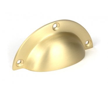 From The Anvil Satin Brass 4 Plain Drawer Pull