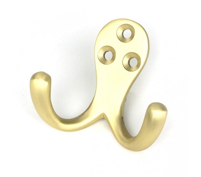 From The Anvil Satin Brass Celtic Double Robe Hook