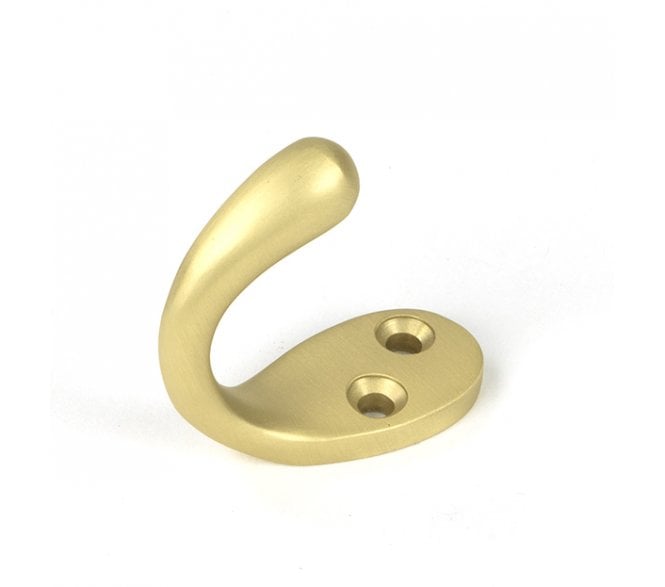 From The Anvil Satin Brass Celtic Single Robe Hook