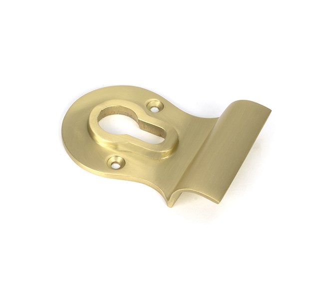 From The Anvil Satin Brass Euro Door Pull