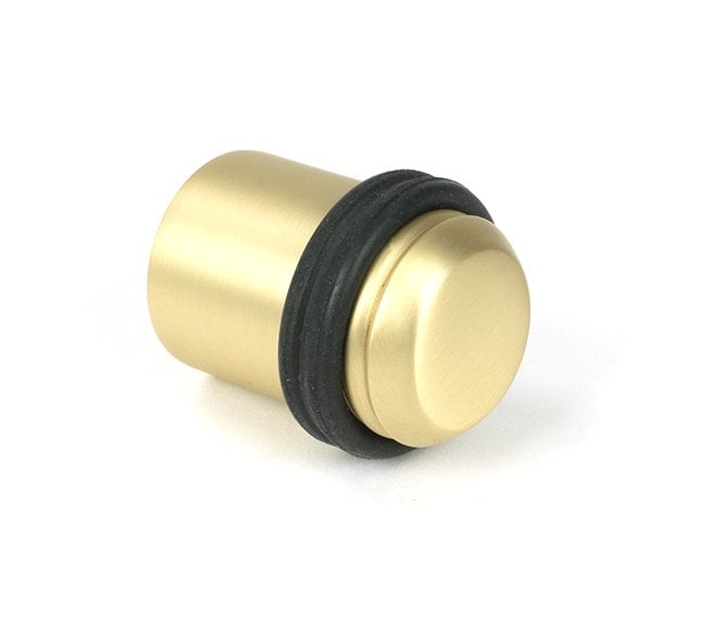 From The Anvil Satin Brass Floor Mounted Door Stop