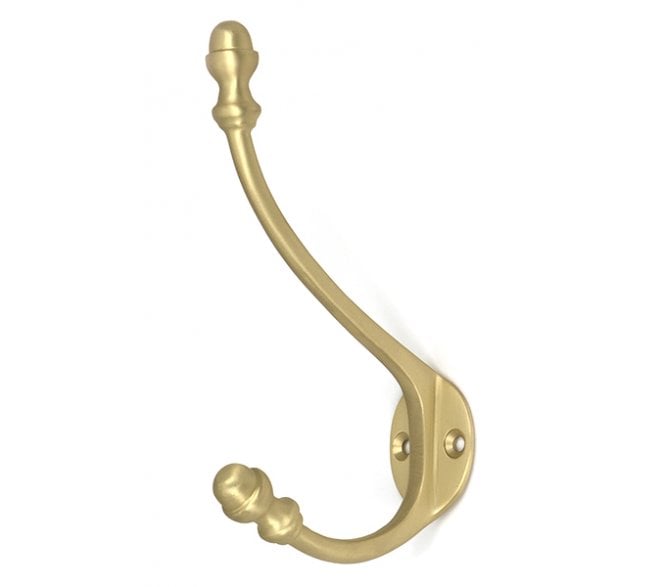 From The Anvil Satin Brass Hat & Coat Hook