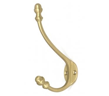 From The Anvil Satin Brass Hat & Coat Hook