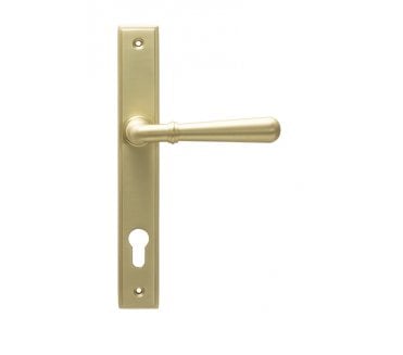 From The Anvil Satin Brass Newbury Slimline Lever Espag. Lock Set