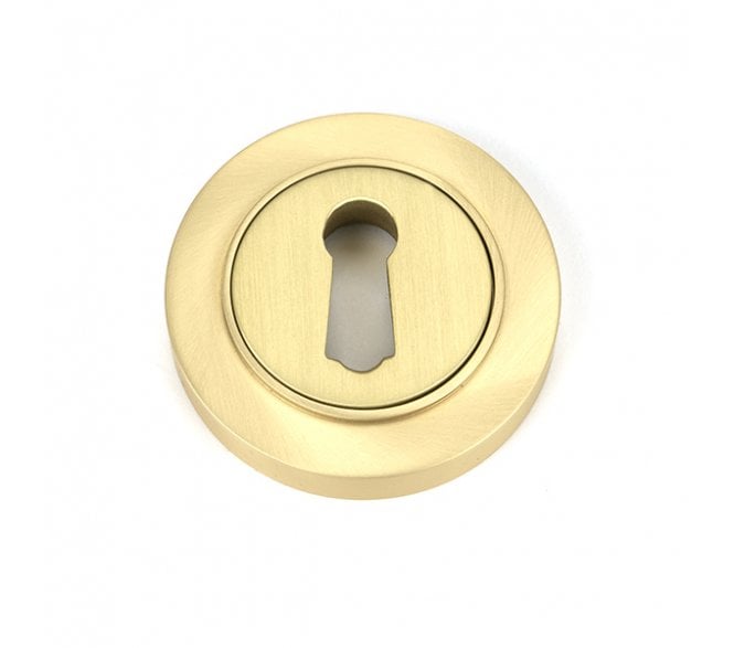 From The Anvil Satin Brass Round Escutcheon (Plain)