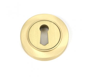 From The Anvil Satin Brass Round Escutcheon (Plain)