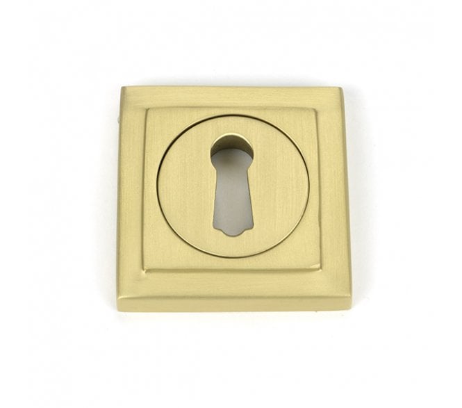 From The Anvil Satin Brass Round Escutcheon (Square)