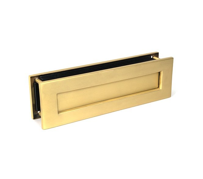 From The Anvil Satin Brass Traditional Letterbox