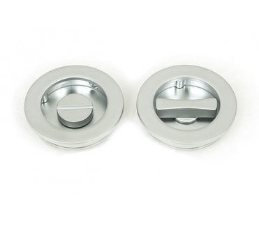 From The Anvil Satin Chrome 60mm Plain Round Pull - Privacy Set