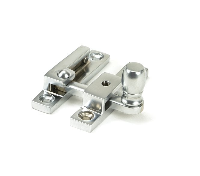 From The Anvil Satin Chrome Mushroom Quadrant Fastener - Narrow
