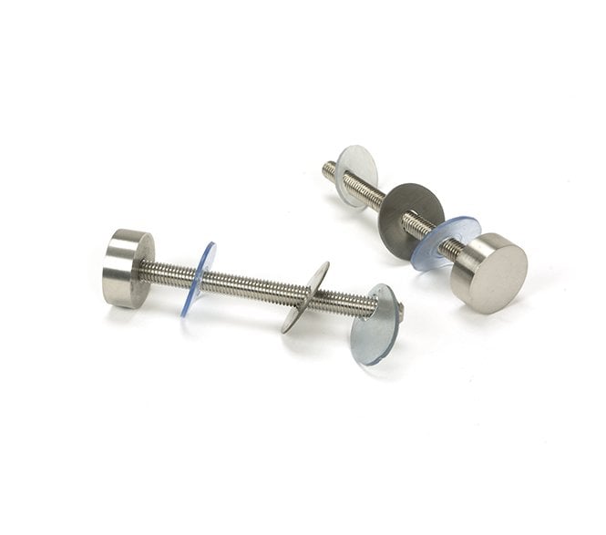 From The Anvil Satin SS (304) 100mm Bolt Fixings for T Bar (2) - Offset
