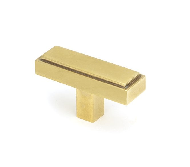From The Anvil Scully T-Bar Cabinet Knobs - Aged Brass