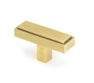 From The Anvil Scully T-Bar Cabinet Knobs - Aged Brass