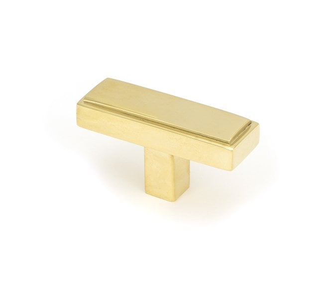 From The Anvil Scully T-Bar Cabinet Knobs - Polished Brass