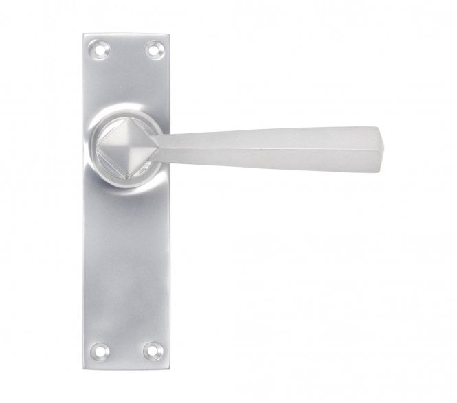 From The Anvil Straight Lever Door Handles On Backplate - Satin Chrome