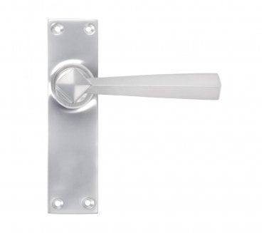 From The Anvil Straight Lever Door Handles On Backplate - Satin Chrome