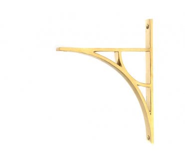 From The Anvil Tyne Shelf Brackets - Polished Brass