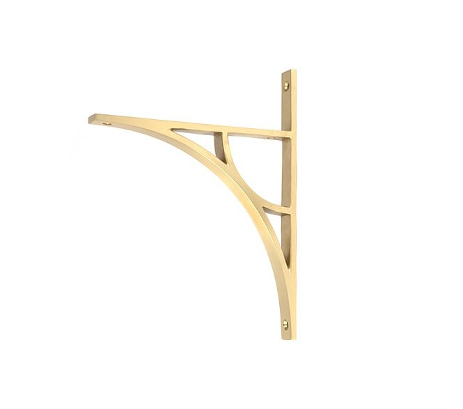 From The Anvil Tyne Shelf Brackets - Satin Brass