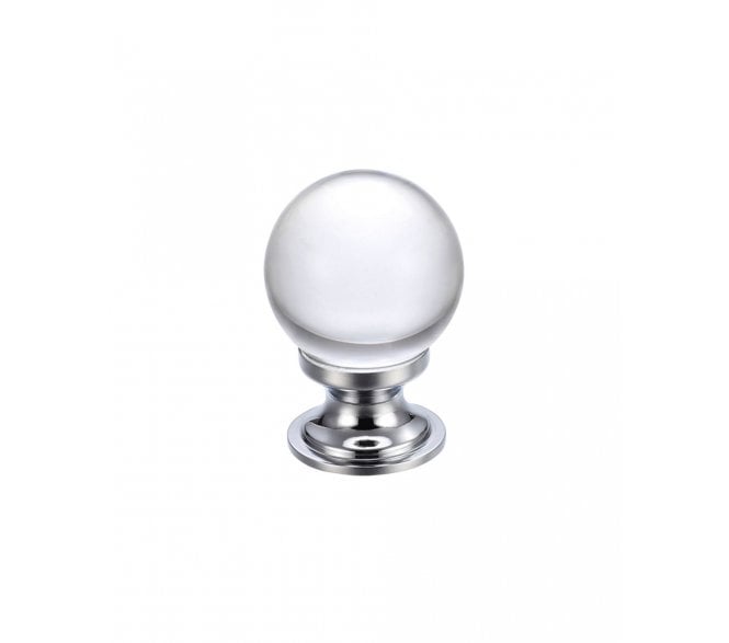 Fulton & Bray Crystal Ball Cabinet Knob 25mm - Polished Chrome