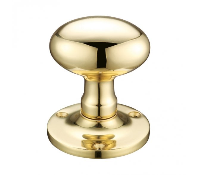 Fulton & Bray FB200 Oval Mortice Knob Set - Polished Brass
