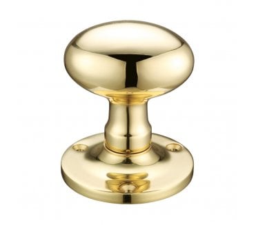 Fulton & Bray FB200 Oval Mortice Knob Set - Polished Brass