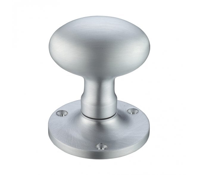 Fulton & Bray FB200 Oval Mortice Knob Set - Satin Chrome