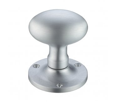 Fulton & Bray FB200 Oval Mortice Knob Set - Satin Chrome