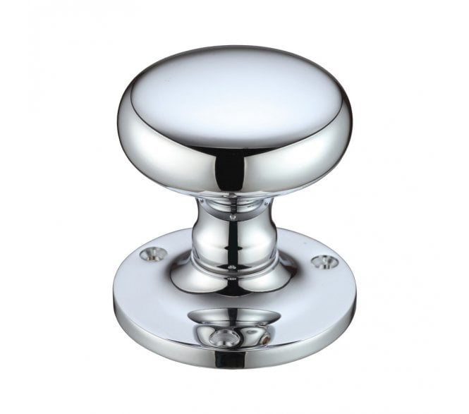Fulton & Bray FB201 Mushroom Mortice Knobs - Polished Chrome