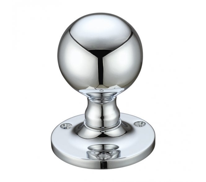 Fulton & Bray FB202 Ball Mortice Knob Set - Polished Chrome