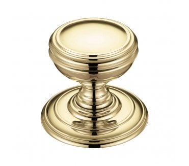 Fulton & Bray FB305 Ringed Concealed Mortice Knobs - Polished Brass