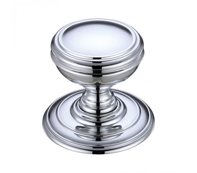 Fulton & Bray FB305 Ringed Concealed Mortice Knobs - Polished Chrome