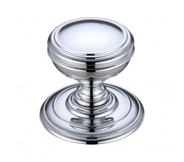 Fulton & Bray FB305 Ringed Concealed Mortice Knobs - Polished Chrome