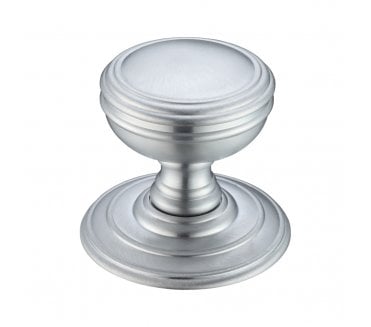 Fulton & Bray FB305 Ringed Concealed Mortice Knobs - Satin Chrome