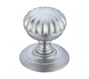 Fulton & Bray FB307 Flower Concealed Mortice Door Knobs - Satin Chrome