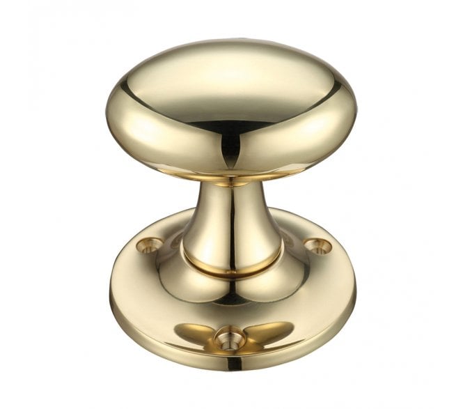Fulton & Bray FB500 Oval Mortice Knob Set - Polished Brass
