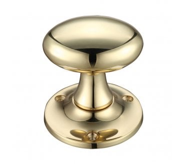 Fulton & Bray FB500 Oval Mortice Knob Set - Polished Brass